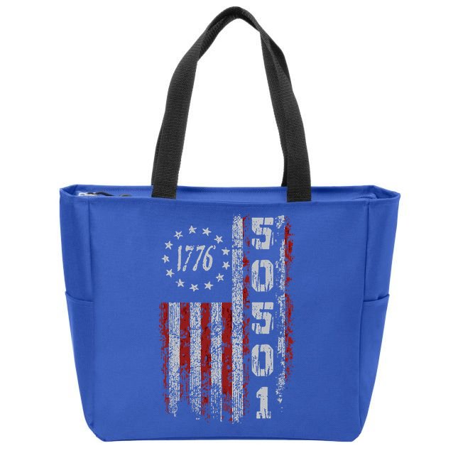 50501 Your Country Needs You American Flag Zip Tote Bag