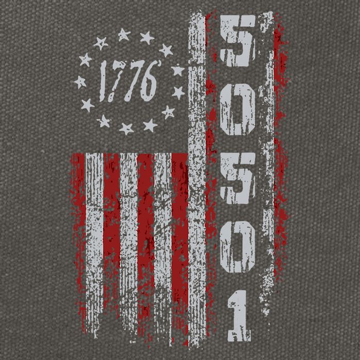 50501 Your Country Needs You American Flag Cotton Canvas Backpack