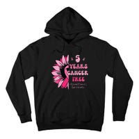 5 Year Cancer Free Breast Cancer Awareness Sunflower Women Tall Hoodie