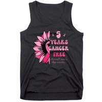 5 Year Cancer Free Breast Cancer Awareness Sunflower Women Tank Top