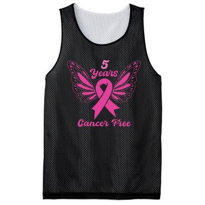 5 Year Cancer Free Breast Cancer Awareness Butterfly Women Mesh Reversible Basketball Jersey Tank