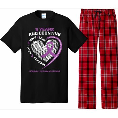 5 Years Cancer Free Funny Gift Hodgkin's Lymphoma Survivor Cool Gift Pajama Set