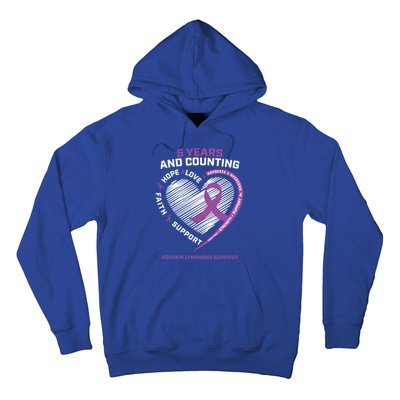 5 Years Cancer Free Funny Gift Hodgkin's Lymphoma Survivor Cool Gift Hoodie