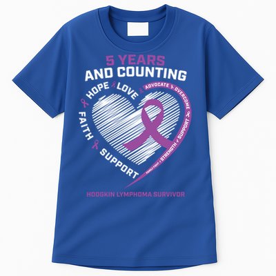 5 Years Cancer Free Funny Gift Hodgkin's Lymphoma Survivor Cool Gift Tall T-Shirt