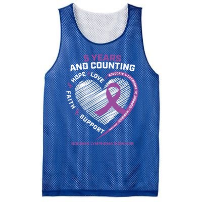 5 Years Cancer Free Funny Gift Hodgkin's Lymphoma Survivor Cool Gift Mesh Reversible Basketball Jersey Tank