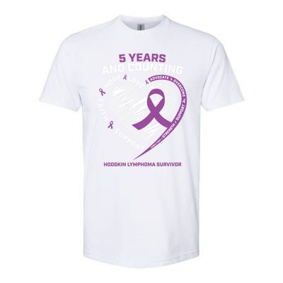 5 Years Cancer Free Funny Gift Hodgkin's Lymphoma Survivor Cool Gift Softstyle CVC T-Shirt