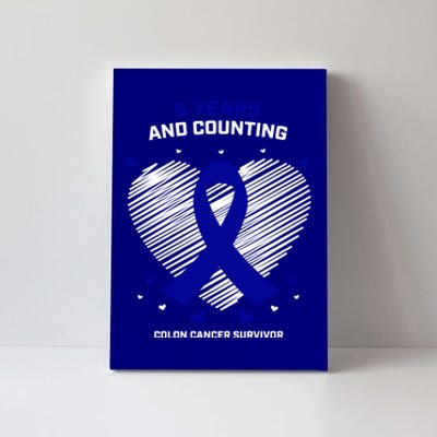 5 Years Cancer Free Funny Gift Colon Cancer Survivor Gift Canvas