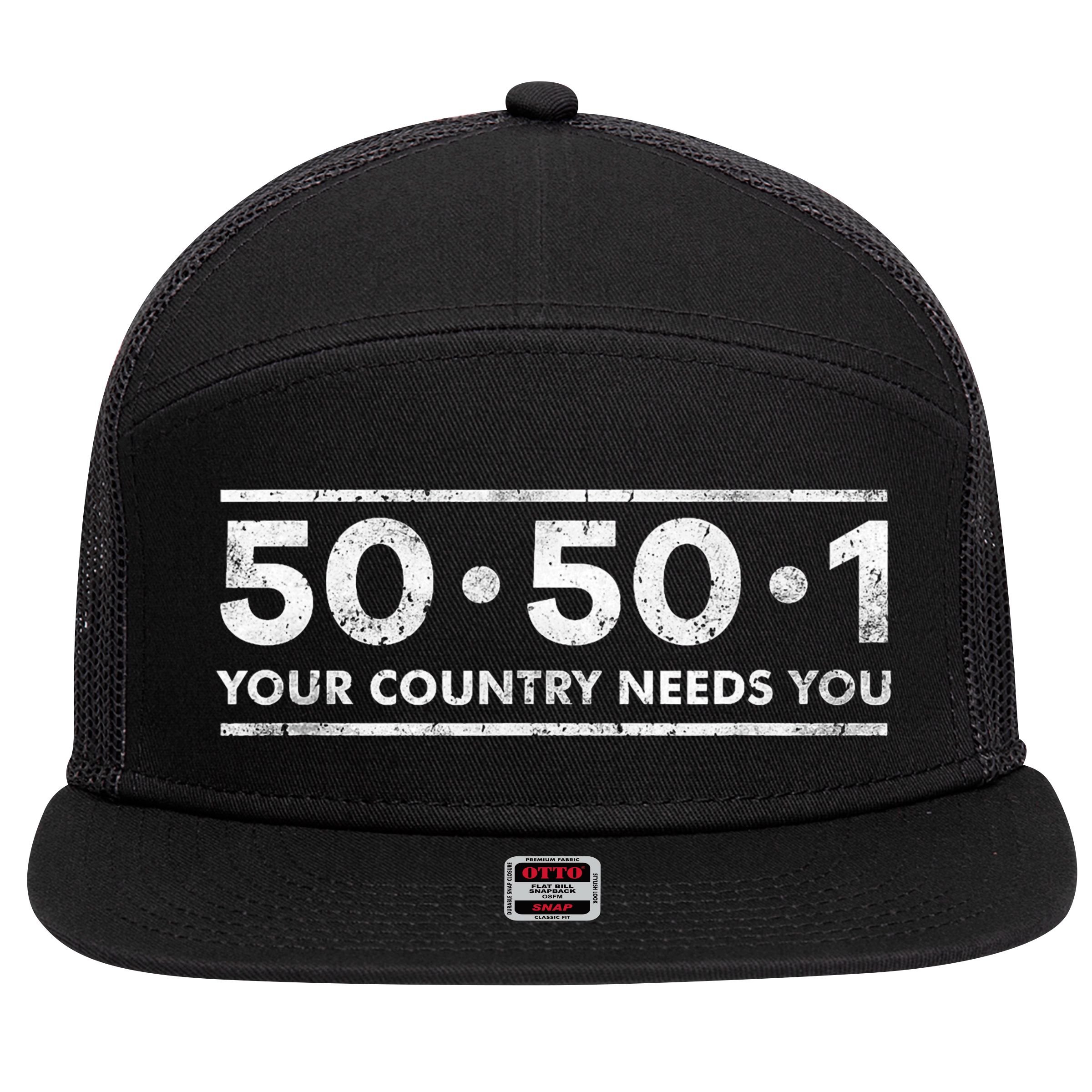 50501 Your Country Needs You 7 Panel Mesh Trucker Snapback Hat