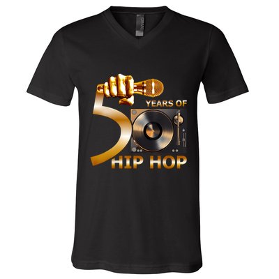 50 Years Hip Hop 50th Anniversary Hip Hop Celebration V-Neck T-Shirt