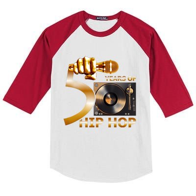 50 Years Hip Hop 50th Anniversary Hip Hop Celebration Kids Colorblock Raglan Jersey