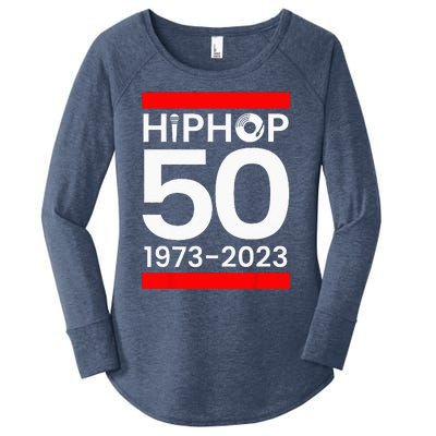 50 Years Hip Hop Retro 50th Anniversary Celebration Women's Perfect Tri Tunic Long Sleeve Shirt