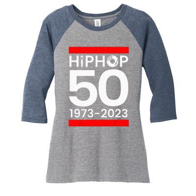 50 Years Hip Hop Retro 50th Anniversary Celebration Women's Tri-Blend 3/4-Sleeve Raglan Shirt