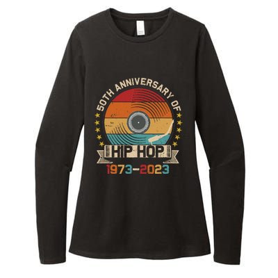 50 Years Hip Hop Vinyl Retro 50th Anniversary Celebration Womens CVC Long Sleeve Shirt