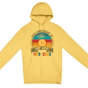 50 Years Hip Hop Vinyl 50th Anniversary Celebration Premium Pullover Hoodie