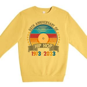 50 Years Hip Hop Vinyl 50th Anniversary Celebration Premium Crewneck Sweatshirt