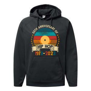 50 Years Hip Hop Vinyl 50th Anniversary Celebration Performance Fleece Hoodie