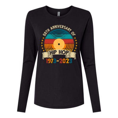 50 Years Hip Hop Vinyl 50th Anniversary Celebration Womens Cotton Relaxed Long Sleeve T-Shirt