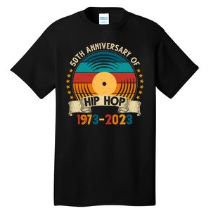 50 Years Hip Hop Vinyl 50th Anniversary Celebration Tall T-Shirt