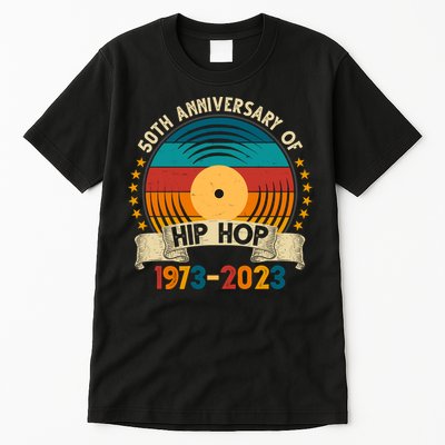 50 Years Hip Hop Vinyl 50th Anniversary Celebration Tall T-Shirt