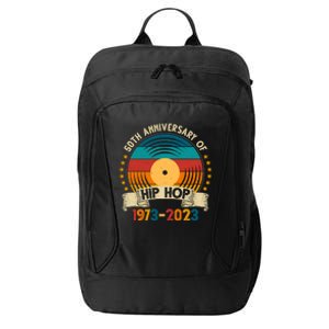 50 Years Hip Hop Vinyl 50th Anniversary Celebration City Backpack