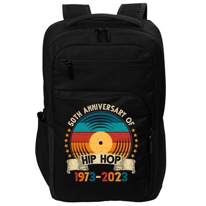 50 Years Hip Hop Vinyl 50th Anniversary Celebration Impact Tech Backpack