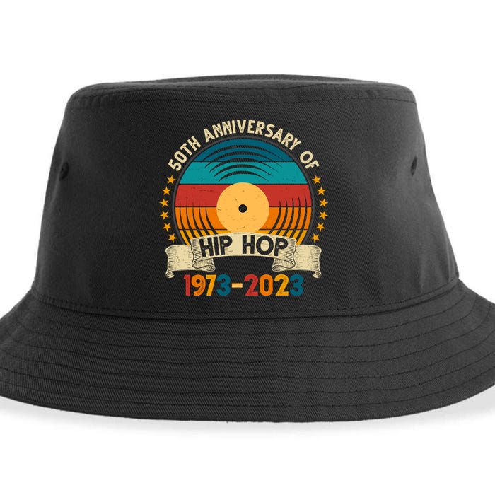 50 Years Hip Hop Vinyl 50th Anniversary Celebration Sustainable Bucket Hat