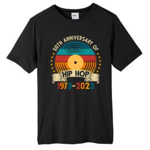 50 Years Hip Hop Vinyl 50th Anniversary Celebration Tall Fusion ChromaSoft Performance T-Shirt