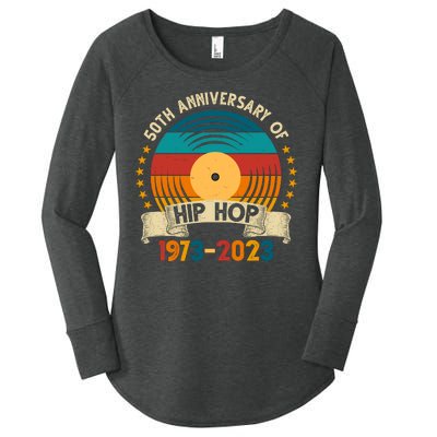 50 Years Hip Hop Vinyl 50th Anniversary Celebration Women's Perfect Tri Tunic Long Sleeve Shirt