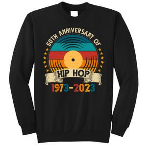 50 Years Hip Hop Vinyl 50th Anniversary Celebration Tall Sweatshirt