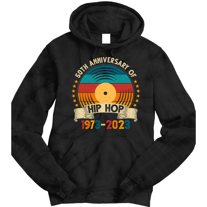 50 Years Hip Hop Vinyl 50th Anniversary Celebration Tie Dye Hoodie