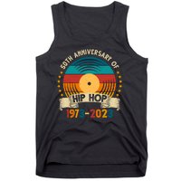 50 Years Hip Hop Vinyl 50th Anniversary Celebration Tank Top