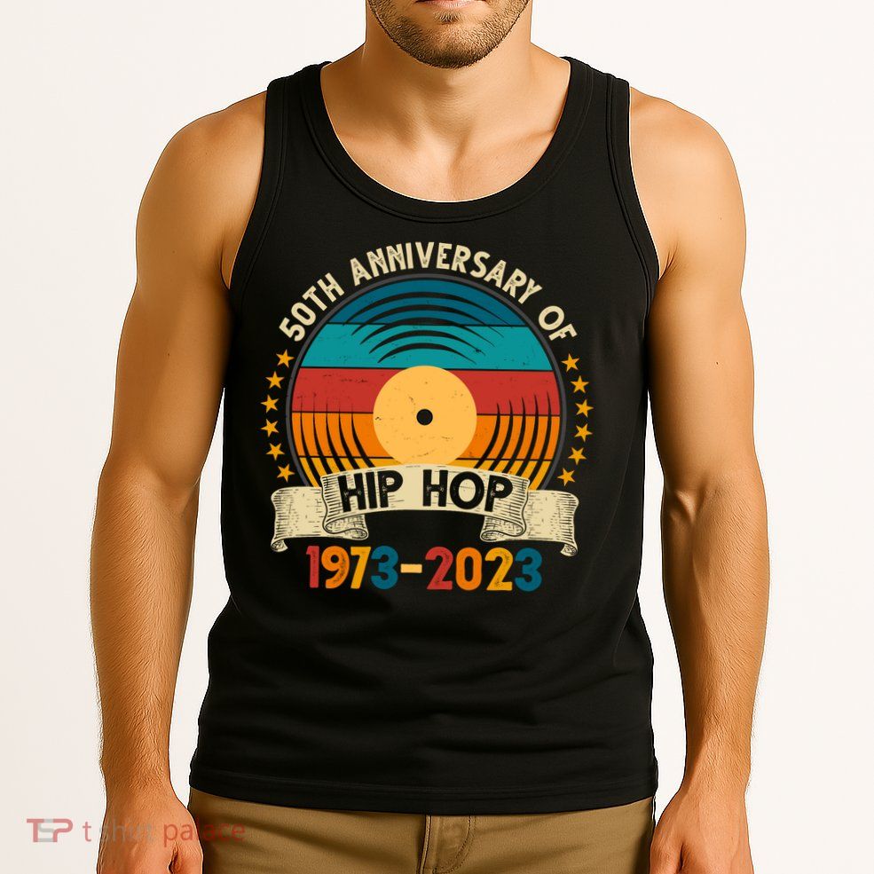 50 Years Hip Hop Vinyl 50th Anniversary Celebration Tank Top