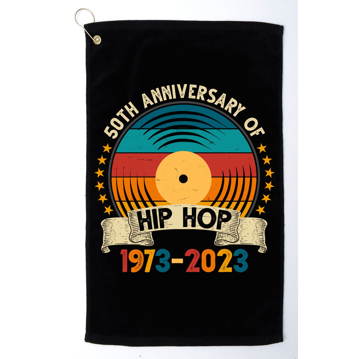 50 Years Hip Hop Vinyl 50th Anniversary Celebration Golf Towel