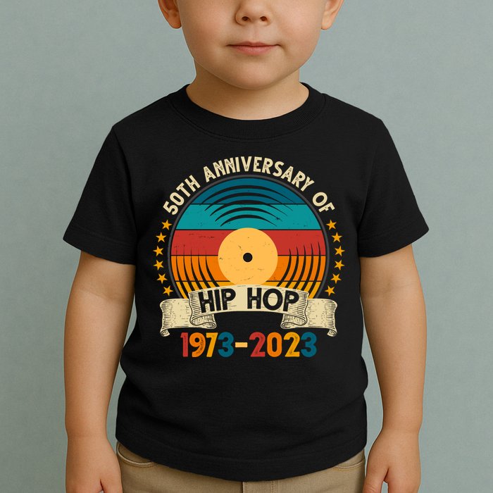 50 Years Hip Hop Vinyl 50th Anniversary Celebration Toddler T-Shirt