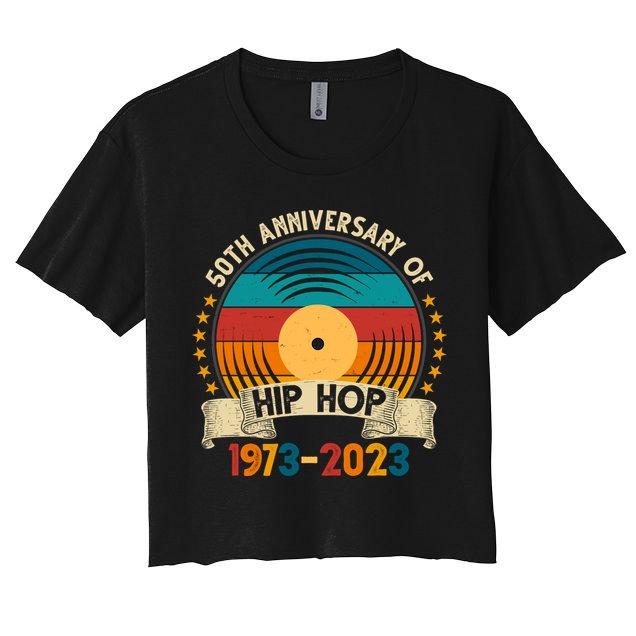 50 Years Hip Hop Vinyl 50th Anniversary Celebration Crop Top