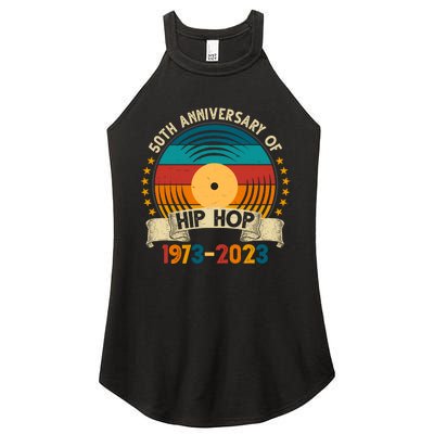 50 Years Hip Hop Vinyl 50th Anniversary Celebration Women's Perfect Tri Rocker Tank