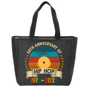 50 Years Hip Hop Vinyl 50th Anniversary Celebration Zip Tote Bag