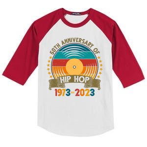 50 Years Hip Hop Vinyl 50th Anniversary Celebration Kids Colorblock Raglan Jersey