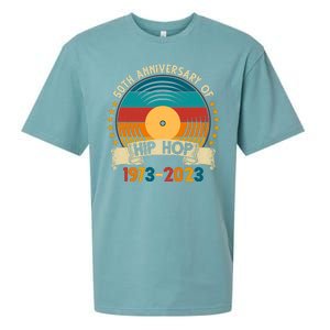 50 Years Hip Hop Vinyl 50th Anniversary Celebration Sueded Cloud Jersey T-Shirt