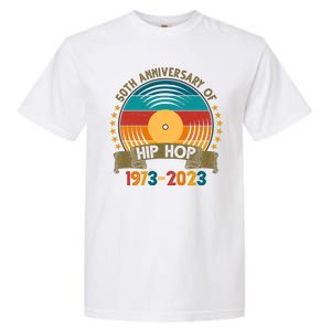 50 Years Hip Hop Vinyl 50th Anniversary Celebration Garment-Dyed Heavyweight T-Shirt