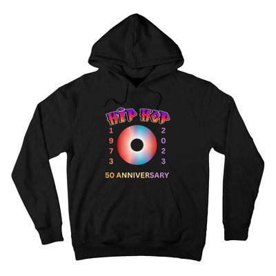 50 Years Hip Hop Vinyl Retro 50th Anniversary Hip Hop Hoodie