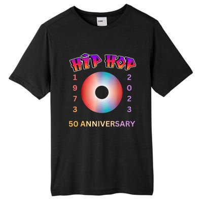 50 Years Hip Hop Vinyl Retro 50th Anniversary Hip Hop Tall Fusion ChromaSoft Performance T-Shirt