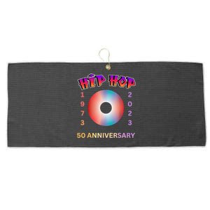 50 Years Hip Hop Vinyl Retro 50th Anniversary Hip Hop Large Microfiber Waffle Golf Towel