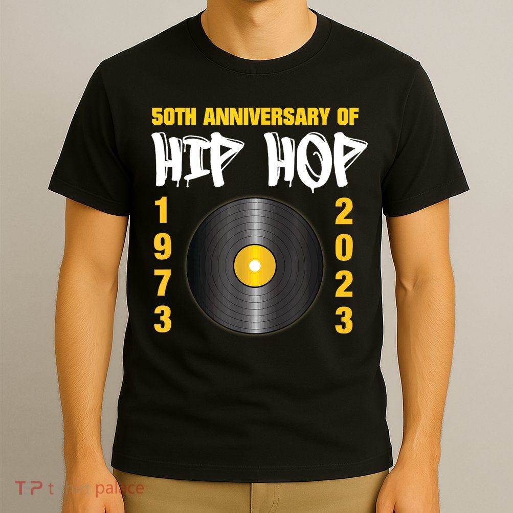 50 Years Hip Hop Vinyl Retro | 50th Anniversary Celebration T-Shirt