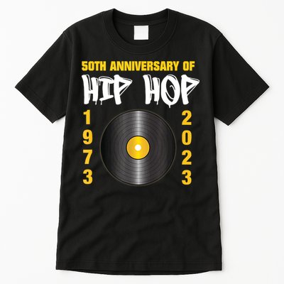 50 Years Hip Hop Vinyl Retro | 50th Anniversary Celebration Tall T-Shirt