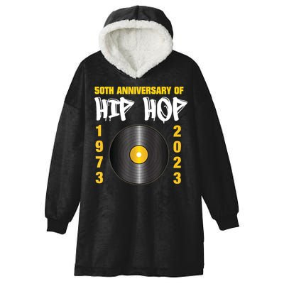 50 Years Hip Hop Vinyl Retro | 50th Anniversary Celebration Hooded Wearable Blanket
