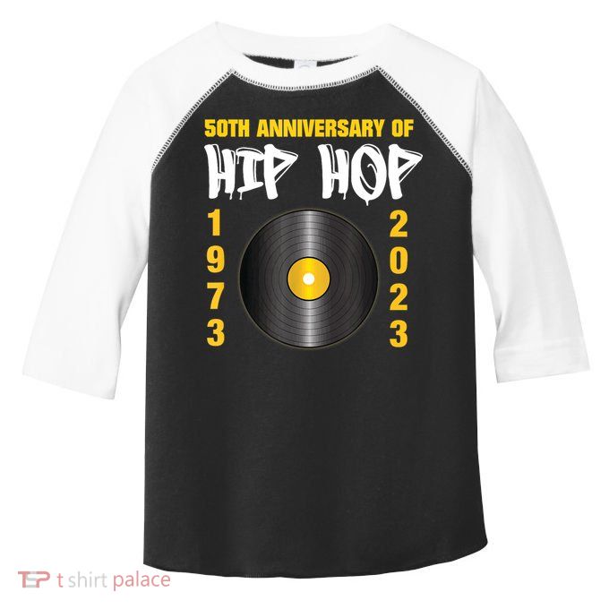 50 Years Hip Hop Vinyl Retro | 50th Anniversary Celebration Toddler Fine Jersey T-Shirt