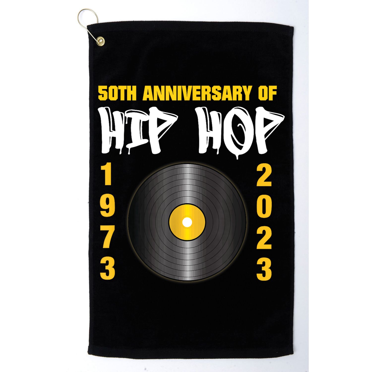 50 Years Hip Hop Vinyl Retro | 50th Anniversary Celebration Golf Towel