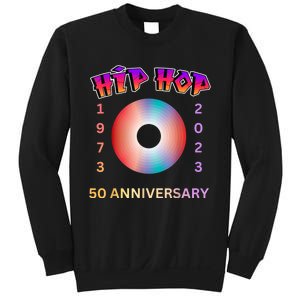 50 Years Hip Hop Vinyl Retro 50th Anniversary Hip Hop Sweatshirt