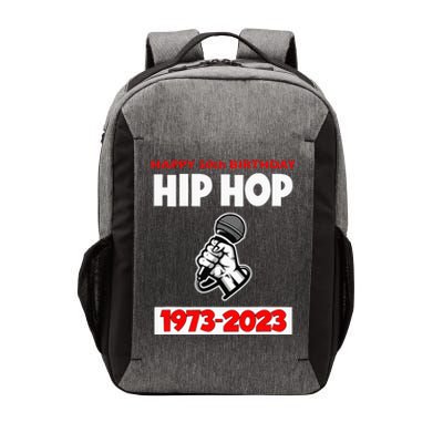 50 Years Hip Hop 50th Anniversary Retro Mic Vector Backpack